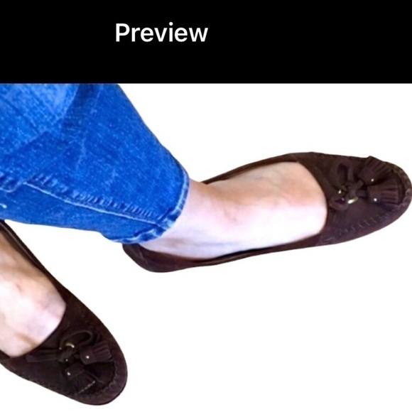 Cole Haan Brown Suede Loafers Tassels Classic Academia Fall Preppy Old Money - Picture 10 of 10